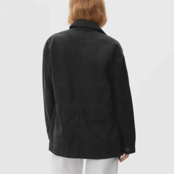Everlane Women The Cinchable Chore Jacket Size Small Black - Picture 4 of 14